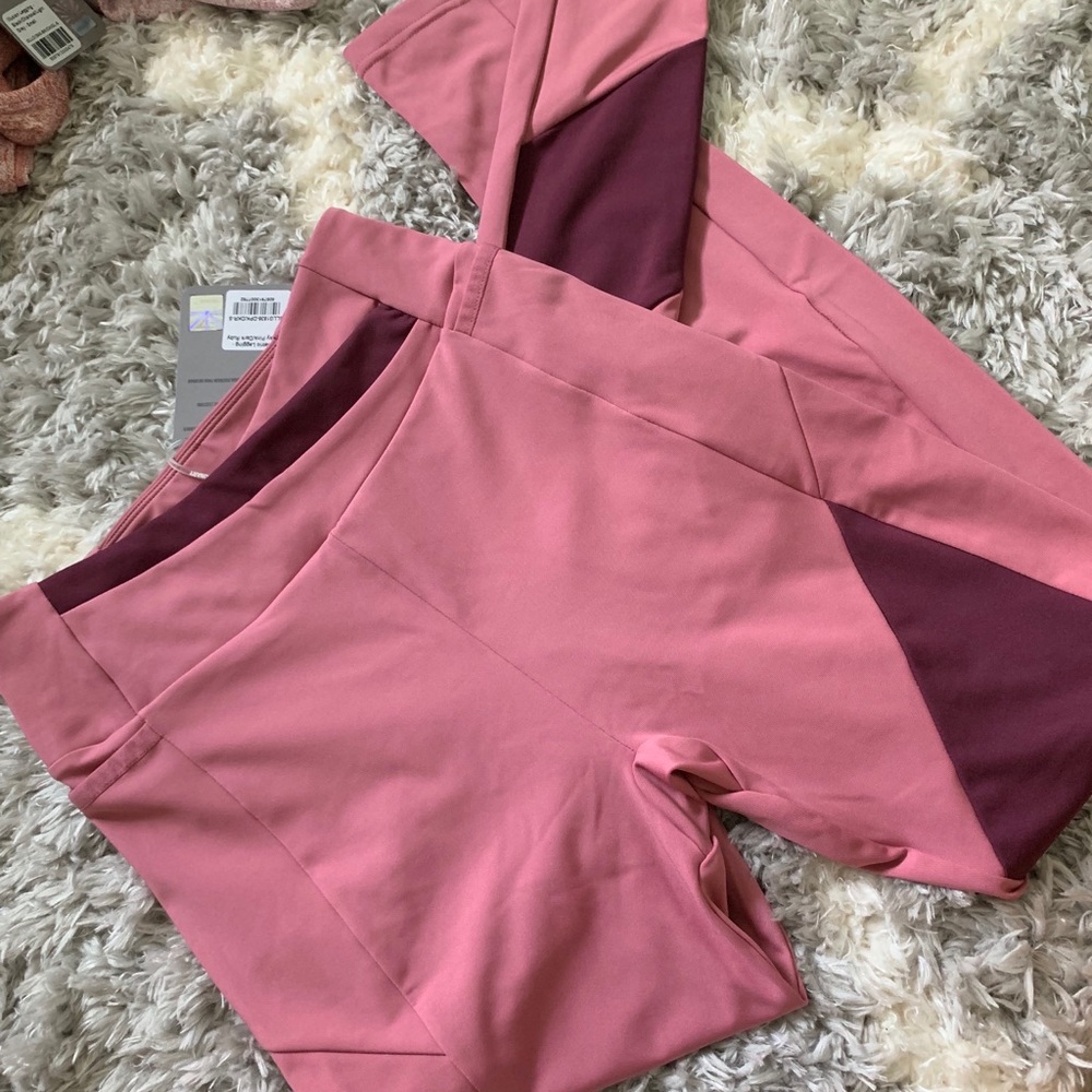 Gym shark asymmetric legging dusty pink/dark ruby